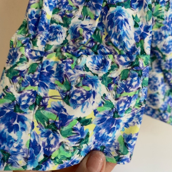 Zara women’s printed floral gathered blouse tops - Picture 14 of 16